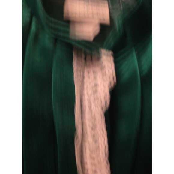 Gilligan O'Malley Womens Nightgown Vintage Velvet Velour Snap Long Green Small - Picture 3 of 11